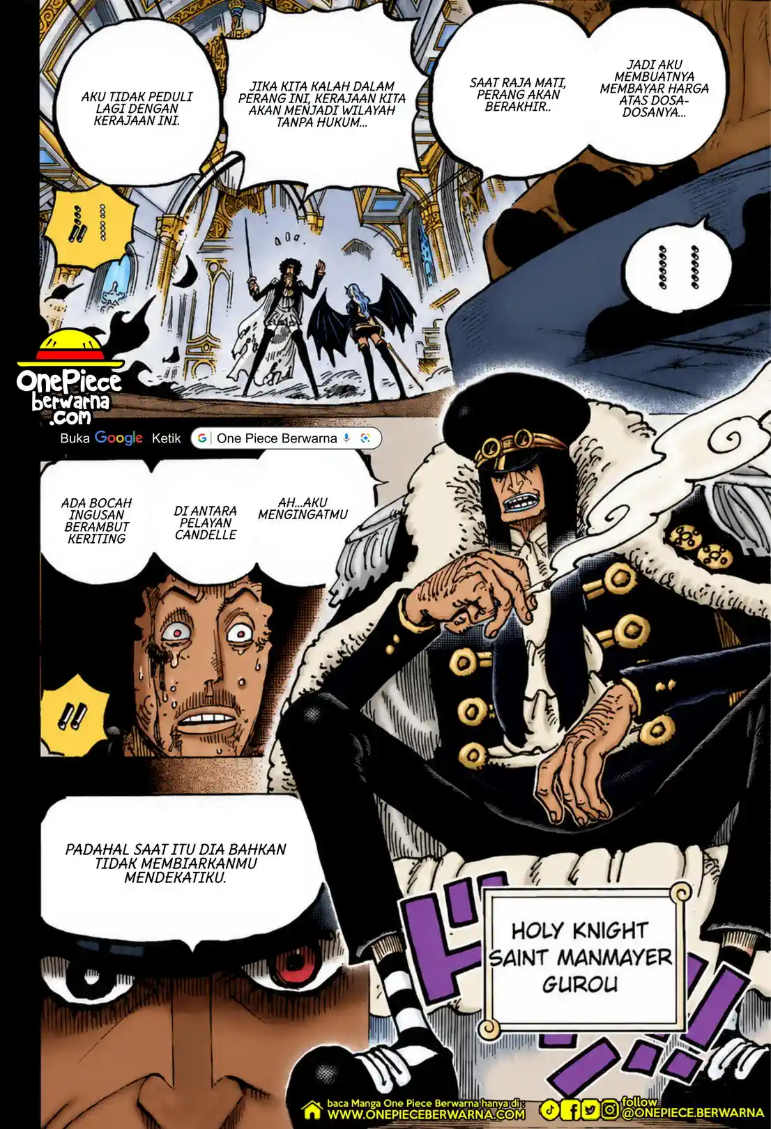 One Piece berwarna 1186 1187 1188 bahasa indonesia